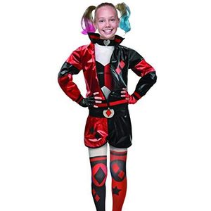 Ciao Harley Quinn verkleedkostuum voor meisjes, officieel DC Comics (maat 10-12 jaar)