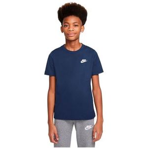 Nike K NSW Tee EMB Futura T-shirt kinderen en jongeren, Midnight Navy/White, S
