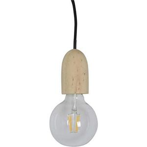 Zons Hanglamp + led-lampen, zwart, 4 stuks