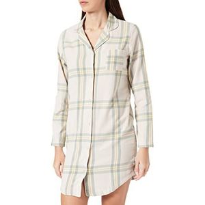 ESPRIT Dames flanel check Nw Bci Nightshirt L-SLV nachthemd, ice, 38