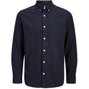 JACK & JONES - Overhemd - Navy - Regular Fit - Lange Mouw