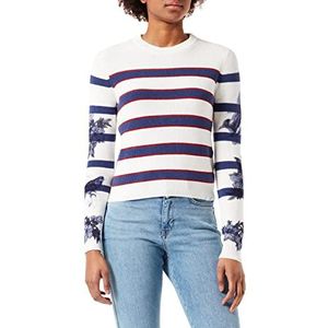 Desigual JERS_Suri Pullover voor dames, wit, L