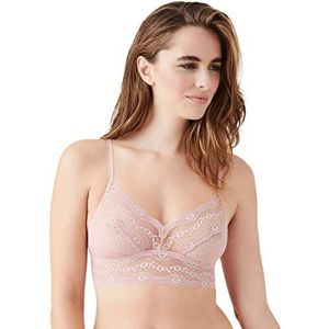 b.tempt'd by Wacoal Women's Lace Kiss Bralette, Rose Smoke, Medium