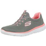 Skechers Summits Sneaker dames,Gray Mesh Pink Trim,35.5 EU