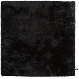 benuta Shaggy hoogpolig Whisper vierkant zwart 60x60 cm | langpolig slaapkamer en woonkamer tapijt, kunstvezel