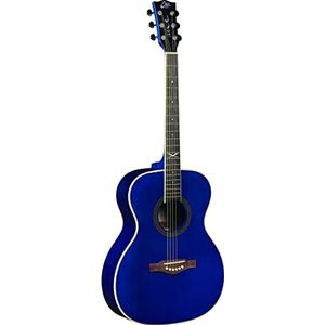 EKO Guitars NXT A100 SEE THROUGH blauw, akoestische gitaar top van sparren, kozijnen en bodem van mahonie, toets uit South American Roupana, kleur blauw