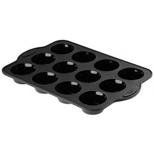 Gerlach Siliconen muffinbakvorm, 12 stuks SMART BLACK