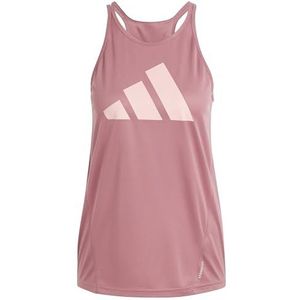 adidas Dames Run It Stripes Tank Top, preloved crimson, L