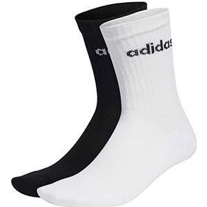 adidas Linear Crew Cushioned 3 Pairs Standaard Sokken, Medium Grey Heather/White/Black, XS