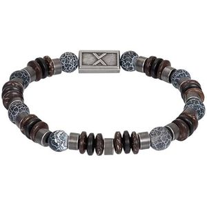 iXXXi Men Heren Kralen armband Yusaf Zilver Mat | One-Size