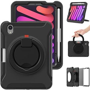 Nieuwe iPad Mini 6 Case 2021 voor Kids, Heavy Duty Schokbestendig Robuuste met 360 Graden Swivel Handvat Robuuste Case