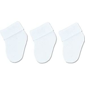 Sterntaler Unisex baby eerste sokken 3-pack kinderkousen, wit, 0, wit