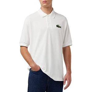 Lacoste Uniseks polo loose fit, Wit, XS