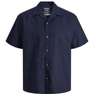 Jjesummer Resort Linen Shirt Ss Sn, navy blazer, M