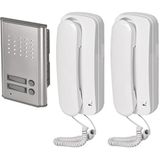 Intercom - Wit - Metalen Belknop - Geschikt Voor Tweegezinswoningen