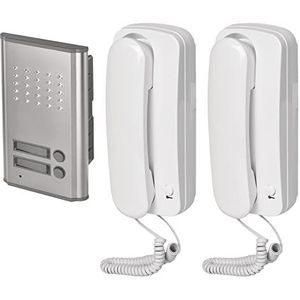 Intercom - Wit - Metalen Belknop - Geschikt Voor Tweegezinswoningen