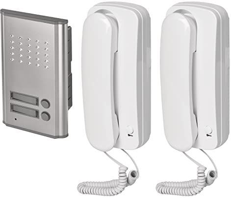 Intercom - Wit - Metalen Belknop - Geschikt Voor Tweegezinswoningen