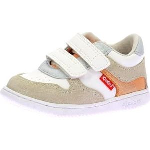 KICKERS Jongens Unisex Kinder KICKMOTION Basketbal, wit goud blauw koraal, 25 EU, Wit Goud Blauw Koraal, 25 EU