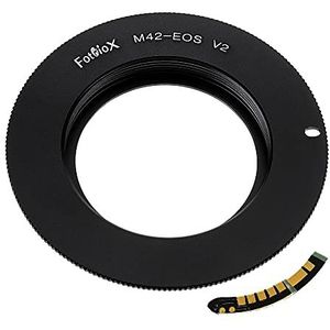 Fotodiox Lens Mount Adapter Compatibel met M42 Type 2 Schroef Mount SLR Lens naar Canon EOS (EF, EF-S) Mount D/SLR Camera Body - met Gen10 Focus Bevestiging Chip