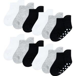 Huggies Little Hugs Huggies Pull on Babysokken (12 stuks) (12 stuks) uniseks baby, Wit/Grijs/Zwart, 0-6 Maanden