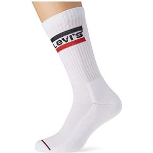 Levi's Crew Sock (Pack van 2), wit/wit, 43-45 EU