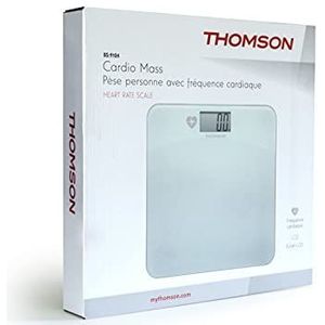 THOMSON - Cardio MASS - Elektronische Personenweegschaal - Met Hartslagmeting - Groot LCD-display - Maximaal 150 kg