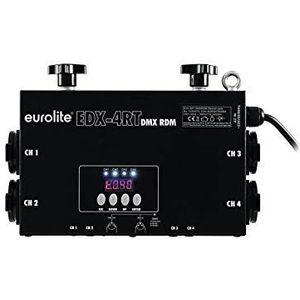 Eurolite EDX-4RT dimmer pak DMX 4 kanalen 3680 watt 16 A + 4 Schuko-stopcontacten + truss-bevestiging