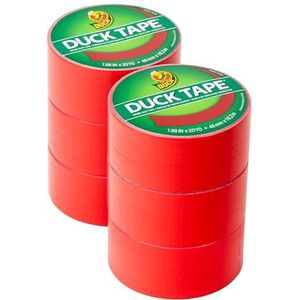 Duck Tape Effen kleuren Rood 48mm X 18.2m, Pack van 6