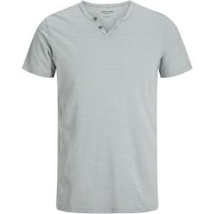 Jack & Jones JJESPLIT Neck Stripe Tee SS NOOS, Iceberg Green., XS