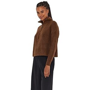 Noisy may Nmnewalice L/S High Neck Knit Noos Pullover voor dames, cappuccino, L