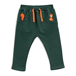 Koton Katoenen joggingbroek met trekkoord voor babyjongens, Kaki (886), 6-9 Maanden