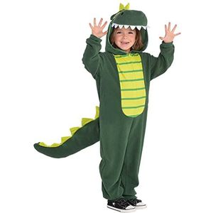 amscan 9902083 Childs Kids Groen Zipster Dinosaurus Fancy Dress Kostuum Leeftijd 4-6 Jaar