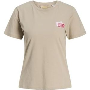 JACK & JONES Jxcarly Reg Fit Ss Tee JRS, feather grey, XL