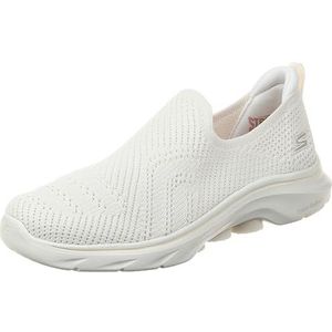 Skechers Dames GO Walk 7 Amina, gebroken wit textiel/trim, 2.5 UK, Gebroken witte textielversiering, 35.5 EU