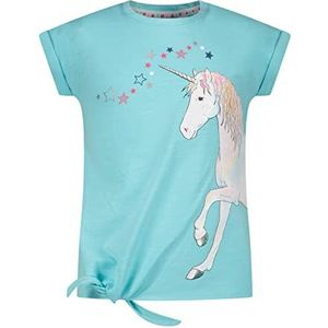 SALT AND PEPPER Meisjes Girls S/S Unicorn Print-Sequins T-shirt, Curacao, normaal, Curaçao, 92/98 cm