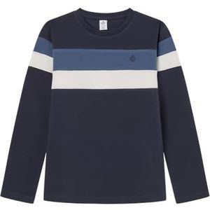 Springfield Nieuw structuurhemd met boomborduurwerk, blauw, 7-8