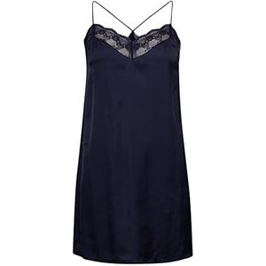 Superdry Satin Cami Mini Slip Dress W8011420A Richest Navy 12 Dames, Richest Navy, 36