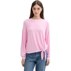 TOM TAILOR Denim T-shirt met lange mouwen voor dames, 35919 - Soft Pink Melange, XXL