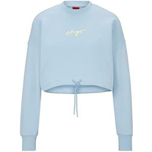 Core - Signature Logo Cropped Hoodie - Verstelbare Trekkoorden - Groen - Katoen