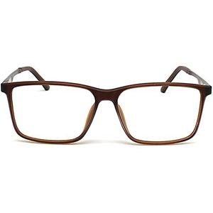 KoKoBin Leesbril, anti-blauw licht voor heren en dames, blauwlichtfilter, computerleeshulp, veerscharnier, TR-bril (bruin, 2.0)