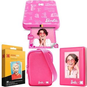 Kodak x Barbie Step Slim Draadloze Directe Draagbare Foto-afdrukker (Signature Stijl) + Barbie Deluxe Cameratas + Barbie Fotoalbum + Zink-papier (20 Vellen)