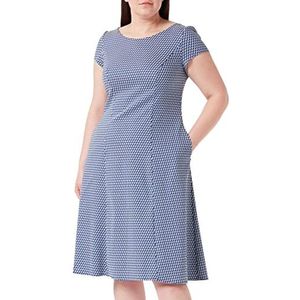Vera Mont Vera Mont Dames 4700/4075 jurk, donkerblauw/wit, 44, dark blue/white, 44