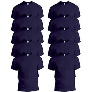 Gildan Heren volwassenen van zwaar katoen T-shirt (verpakking van 10 stuks), marineblauw (verpakking van 10), 3XL