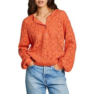 Trui - Knitwear - Effen - Lange Mouw - Normale Pasvorm - Henley Hals