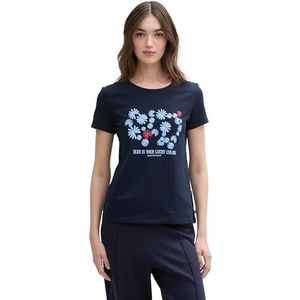 TOM TAILOR Denim T-shirt voor dames, 10668 - Sky Captain Blue, L