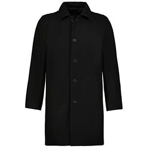 JP 1880 Heren grote maten Menswear L-8XL wolmix jas, waterafstotend, hemdkraag, tot 8 XL 795116, zwart, XL tall