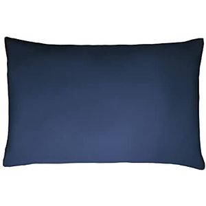 Sleepdown Kussensloop 100% katoen satijn pak van twee huisvrouw kussensloop set anti-allergie 300 draadtelling luxe beddengoed - marineblauw - 50 x 75cm