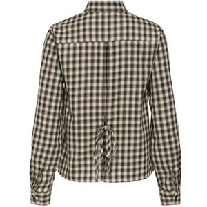 Onlliva Cath Life Ls Tie Check Shirt WVN, Egret, XL