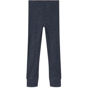 NAME IT Nmmwossa Wool/Silk Rib leggings voor jongens, blauw, 92 cm