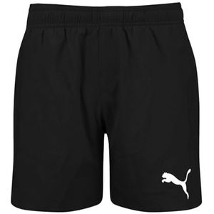 PUMA Boy's Medium Length Shorts Swim Trunks, Black, 140, zwart, 140 cm